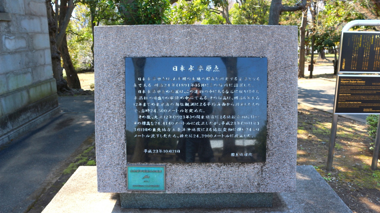 国会前庭 日本水準原点
