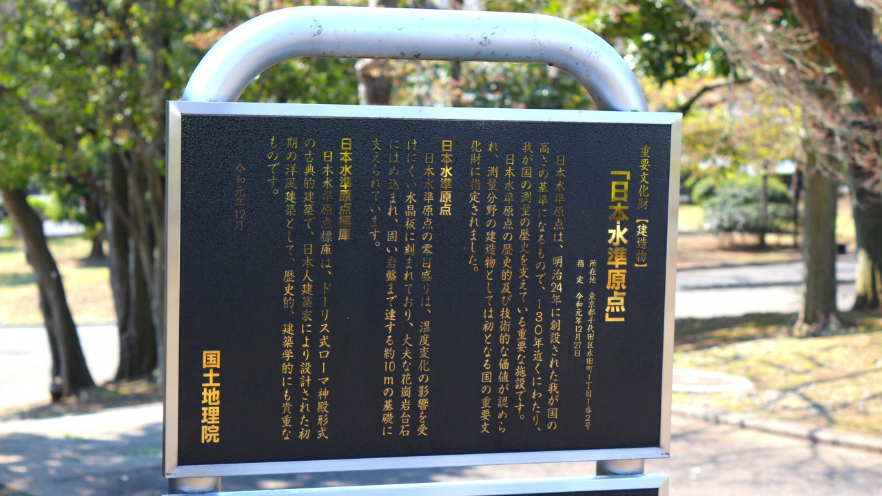 国会前庭 日本水準原点