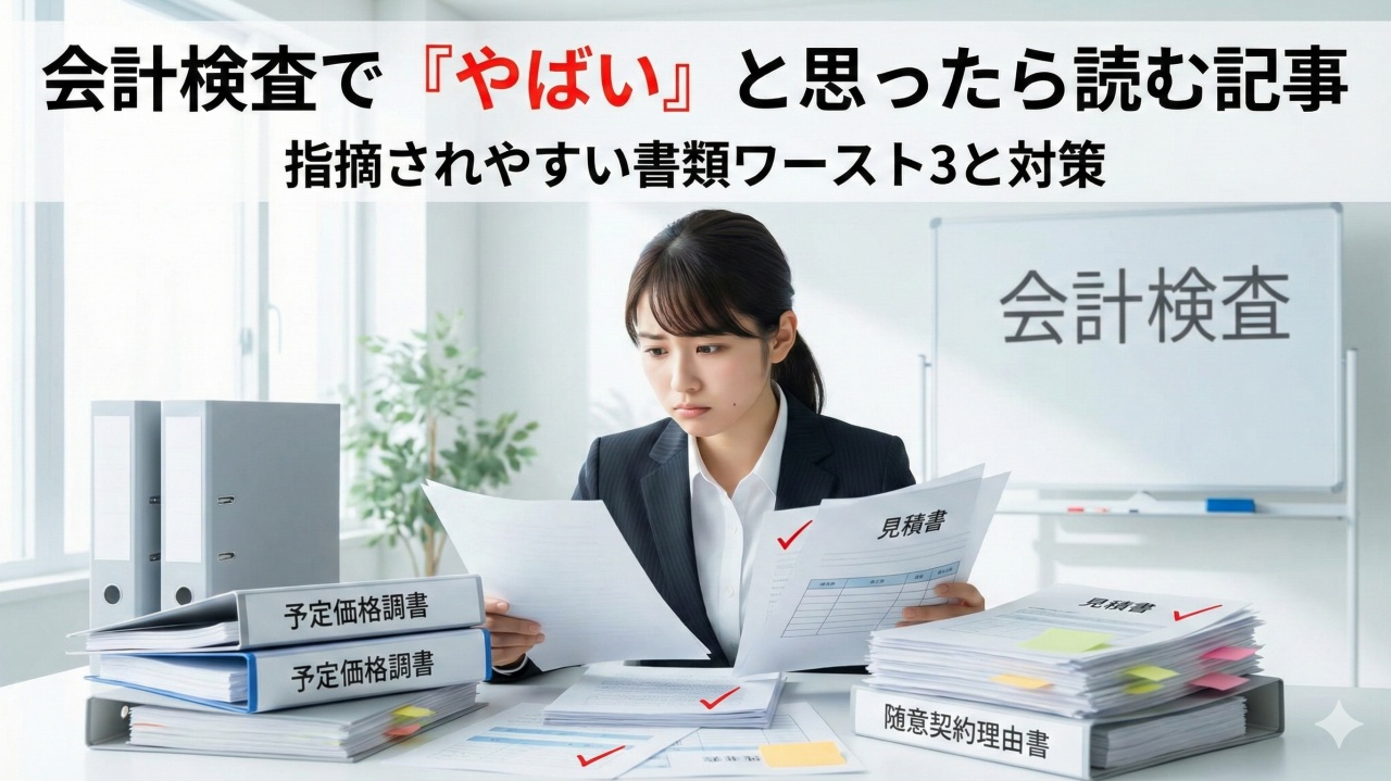 会計検査で指摘されやすい書類